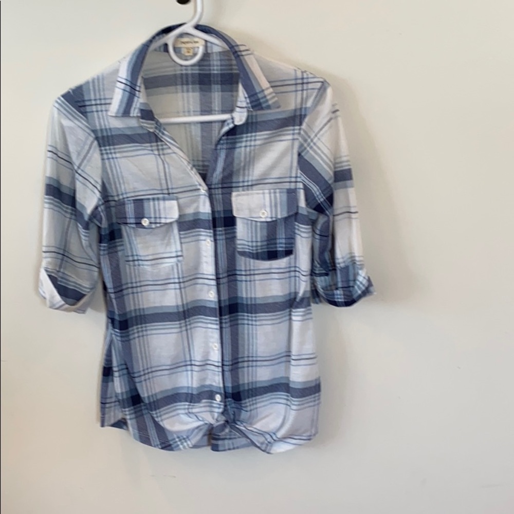 A bottom down flannel shirt